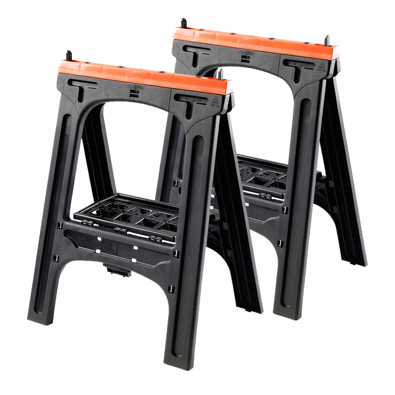 TOOD SH020 441LB Capacity Folding Work Bench Saw Horse, Set of 2 (For Parts)