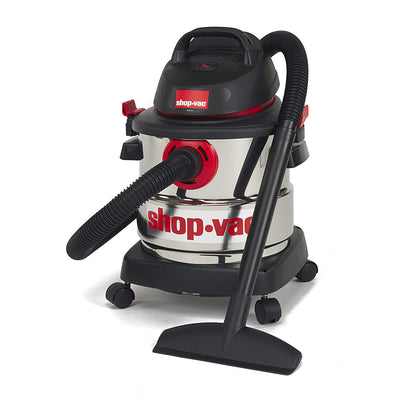 Shop Vac Stainless Steel Portable 5 Gal Wet Dry Vacuum Cleaner & Blower (2 Pack)