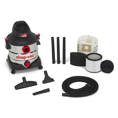 Shop Vac Stainless Steel 8 Gallon 6 HP Vacuum Floor Cleaner & Blower (Used)