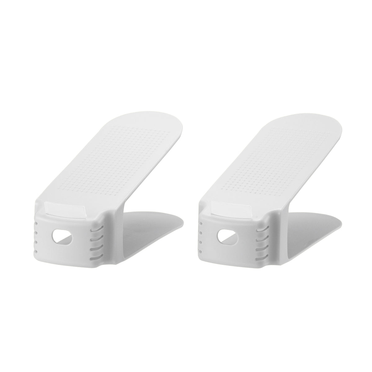 Like-It SHW-01 Space Saving Closet Organizer Storage Shoe Holder, White (2 Pack)