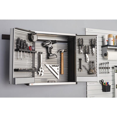 Rubbermaid 5 Piece 24" Garage Tool Cabinet Kit Rail Storage System (Refurbished)