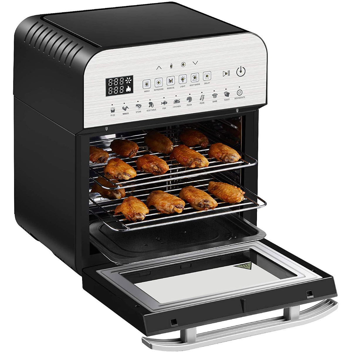 GoWISE 12.7-Quart Electric 15-in-1 Air Fryer and Oven Combo, Silver (For Parts)