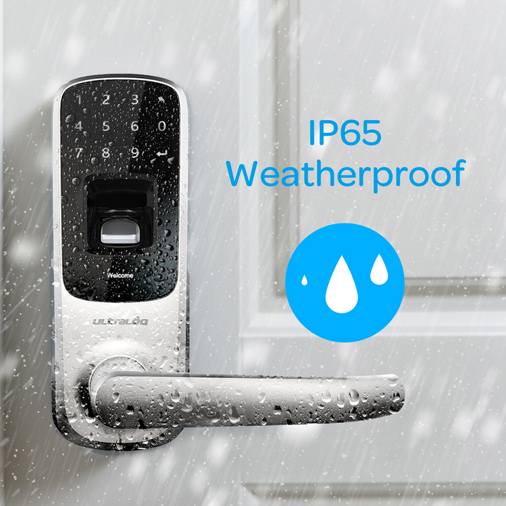 U-Tec Ultraloq UL3 BT 2nd Gen 5 in 1 Smart Home Door Lock, WIFI Bridge, Silver - VMInnovations