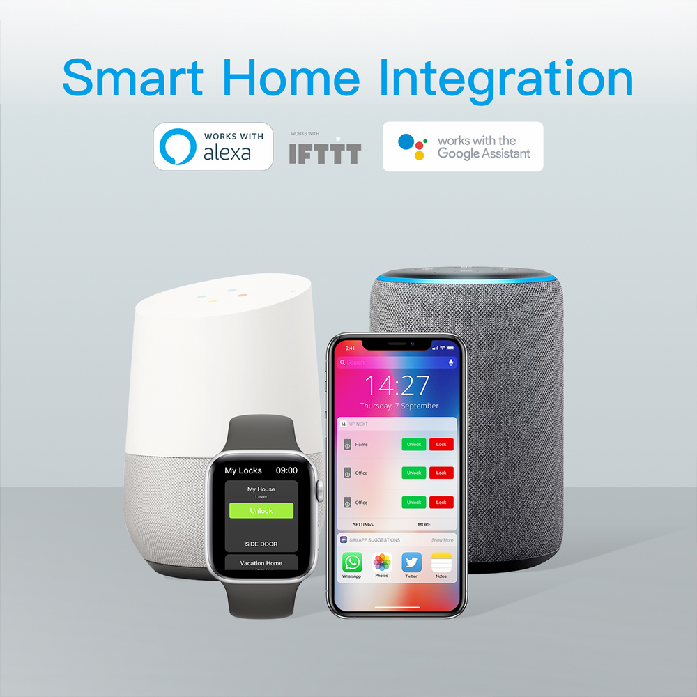 U-Tec Ultraloq UL3 BT 2nd Gen 5 in 1 Smart Home Door Lock, WIFI Bridge, Silver - VMInnovations
