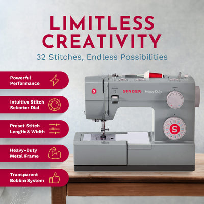 Heavy Duty Sewing Machine w/ 110 Applications and Accessories, Gray (Used) - VMInnovations