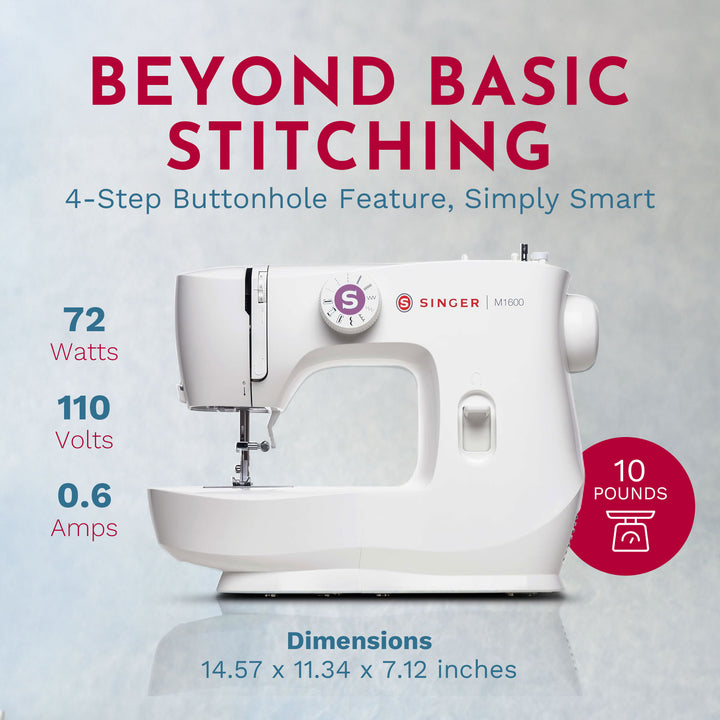 Singer Portable Sewing Machine w/LED Lighting & Accessories, White (For Parts) - VMInnovations