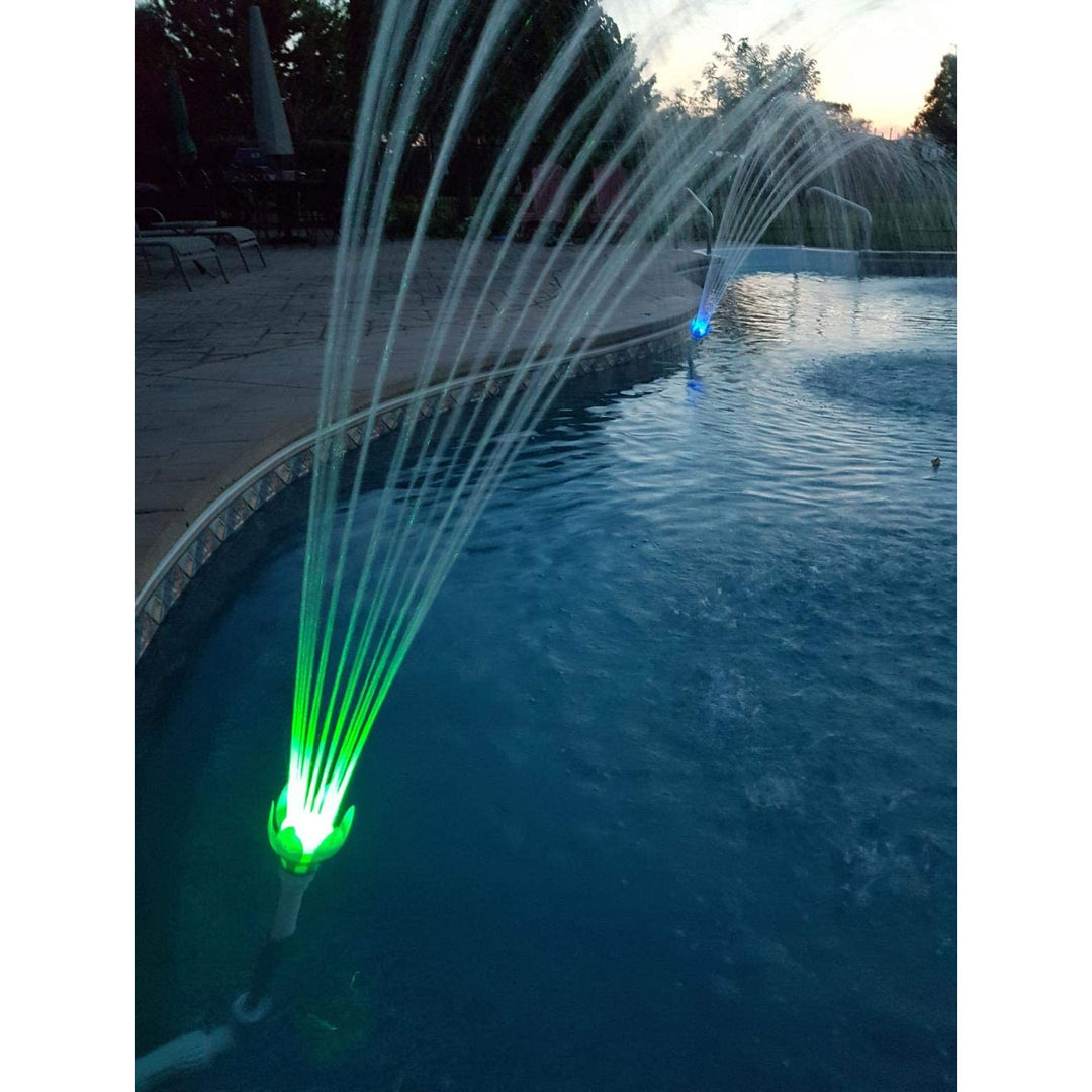 Magic Pool Fountain Water Powered Multicolor LED Swimming Pool Fountain (2 Pack)