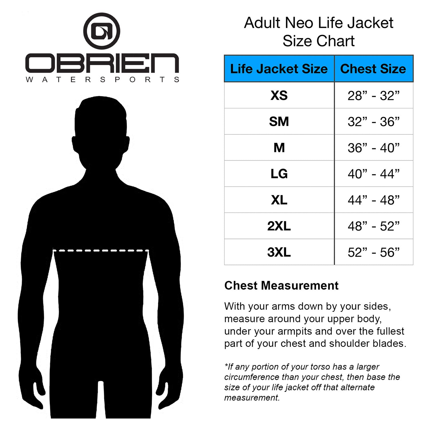 O'Brien Men's Traditional Front Zip BioLite Life Jacket, Small, Blue (Open Box)