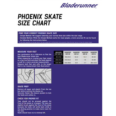 Rollerblade Bladerunner Phoenix Boys Adjustable Inline Skate, Size 5-8 (Used)