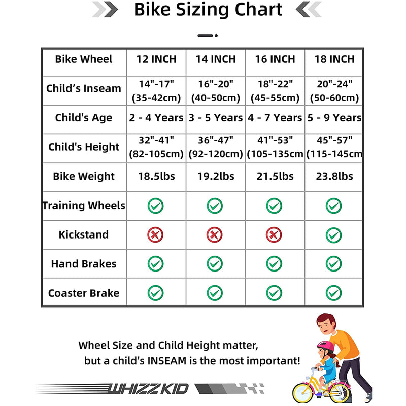 Joystar Whizz BMX Kids Bike Boys & Girls Ages 3-5 w/Training Wheels, 14", Silver