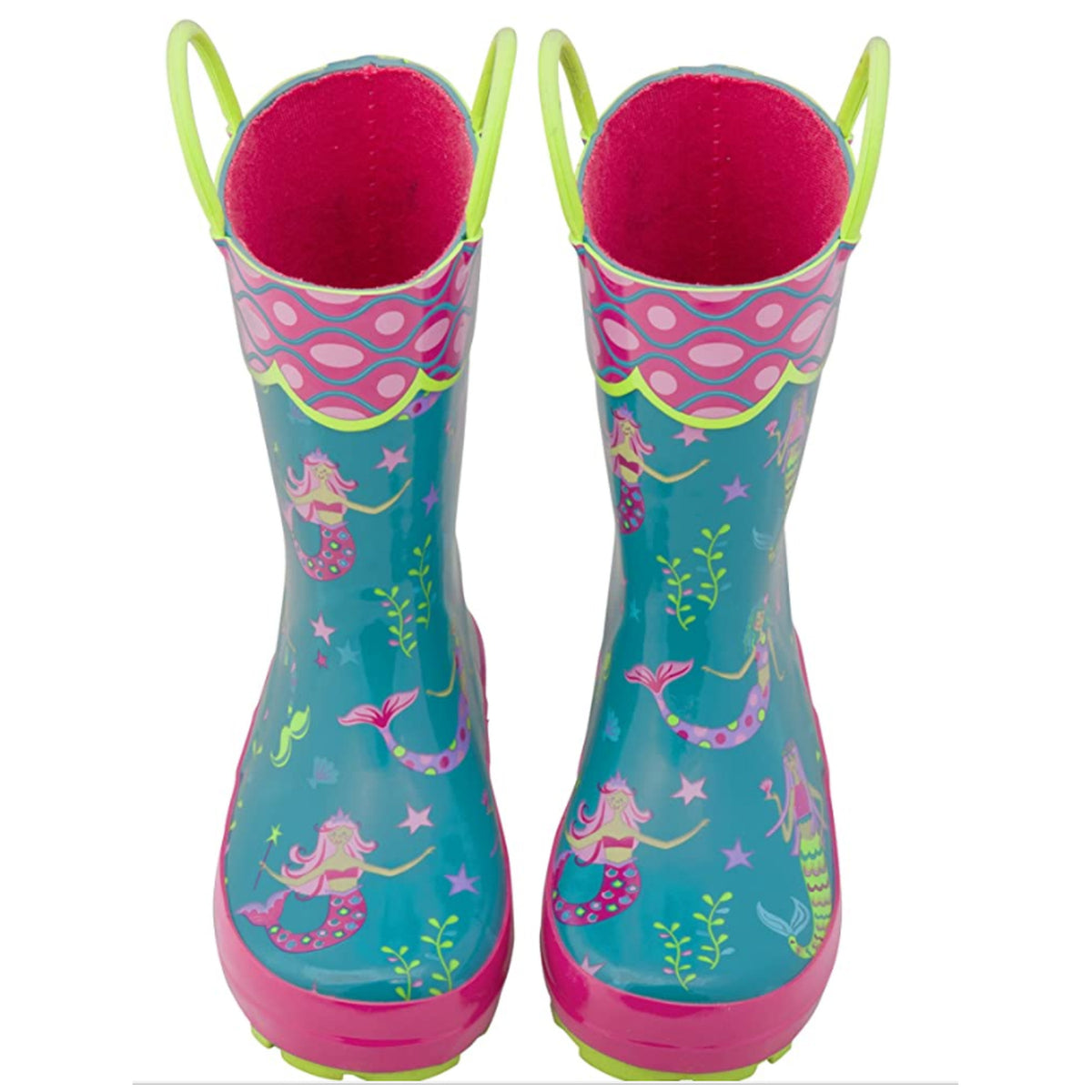 Stephen Joseph Kids Toddler Girls Blue Mermaid Rain Snow Boot Shoes, Size 10