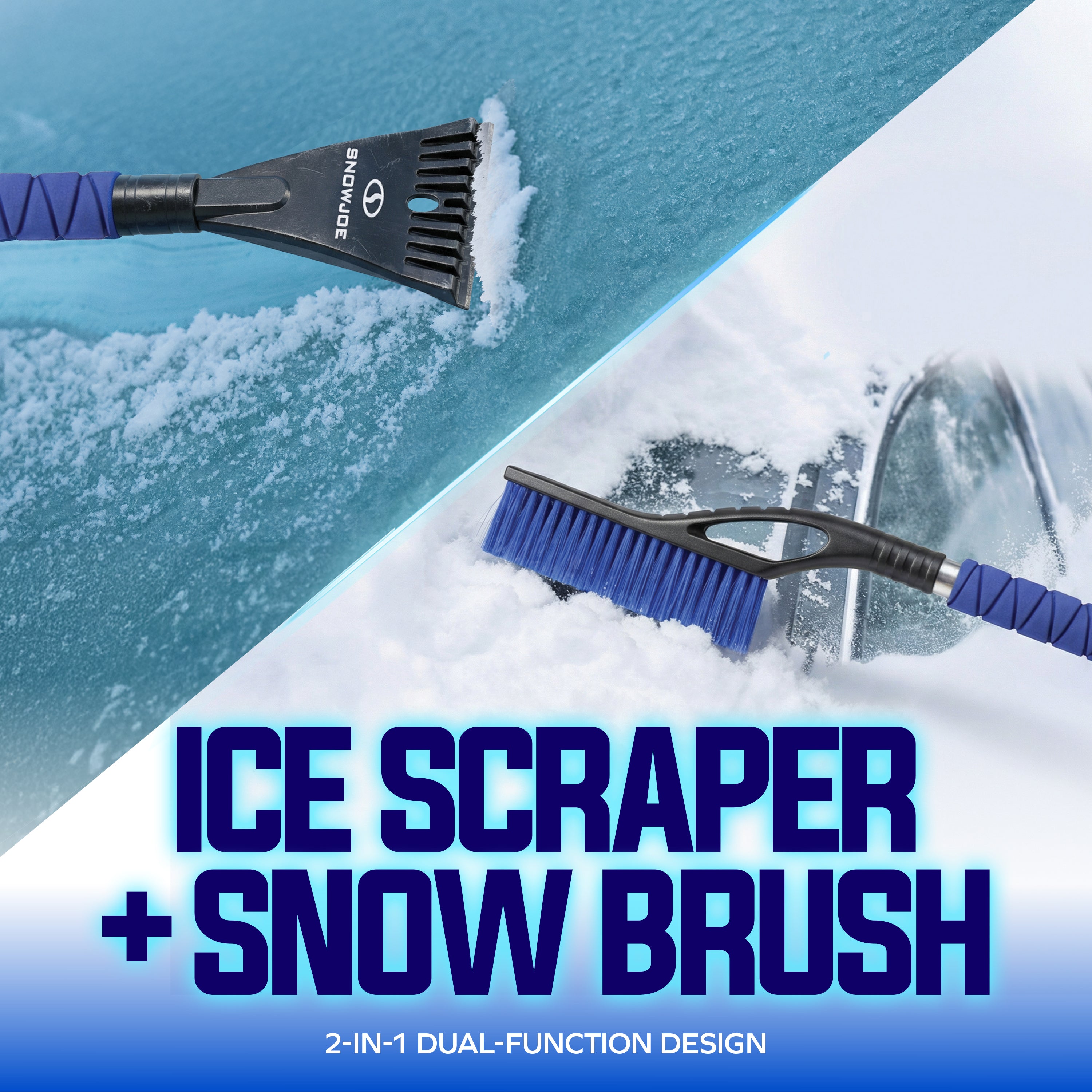 Snow Joe 2 Pack 27" Jumbo Multi-Purpose Ice Scraper & Snow Brush (Open Box) - VMInnovations