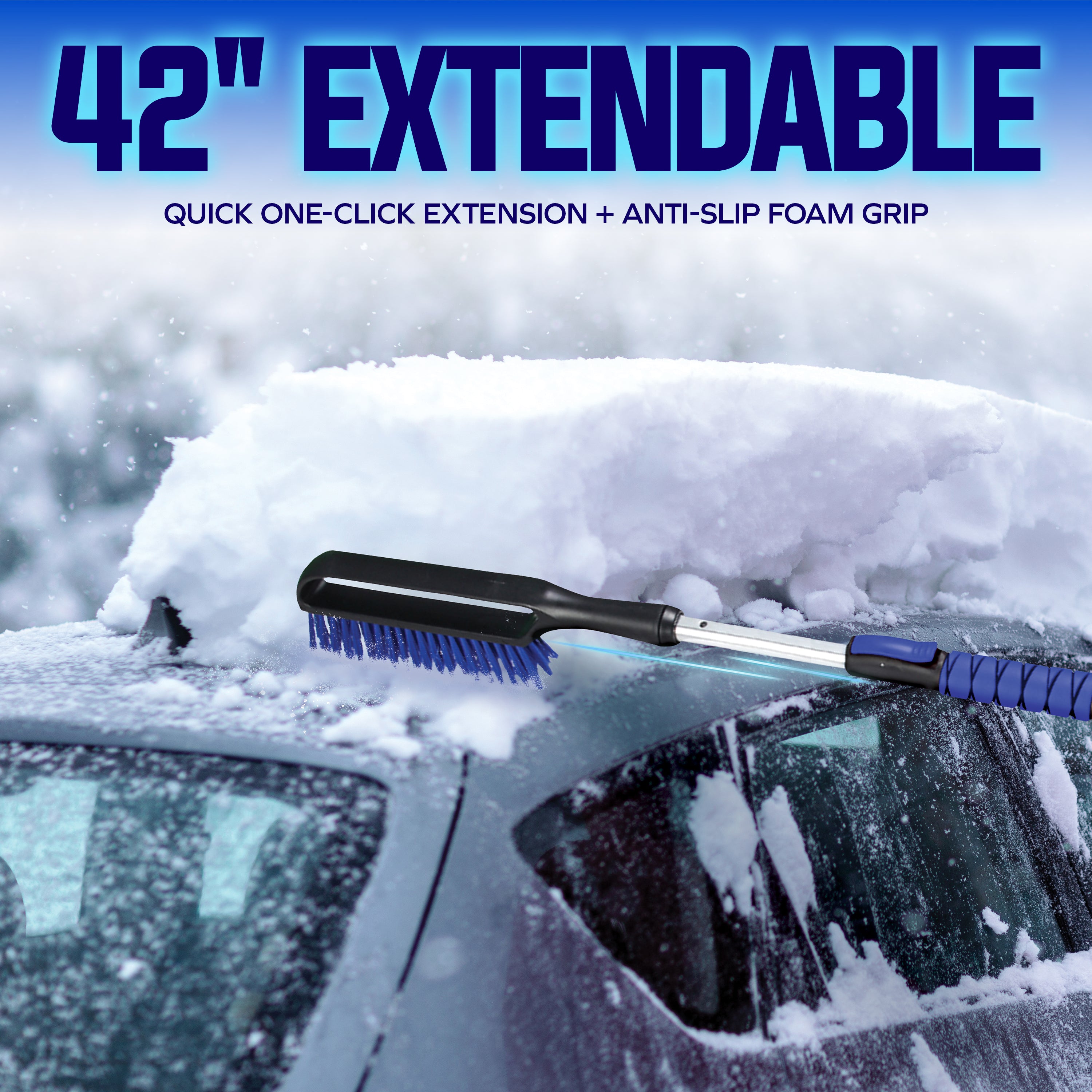 Snow Joe 2 Pack 42" Jumbo Multi-Purpose Ice Scraper & Snow Brush (Open Box) - VMInnovations
