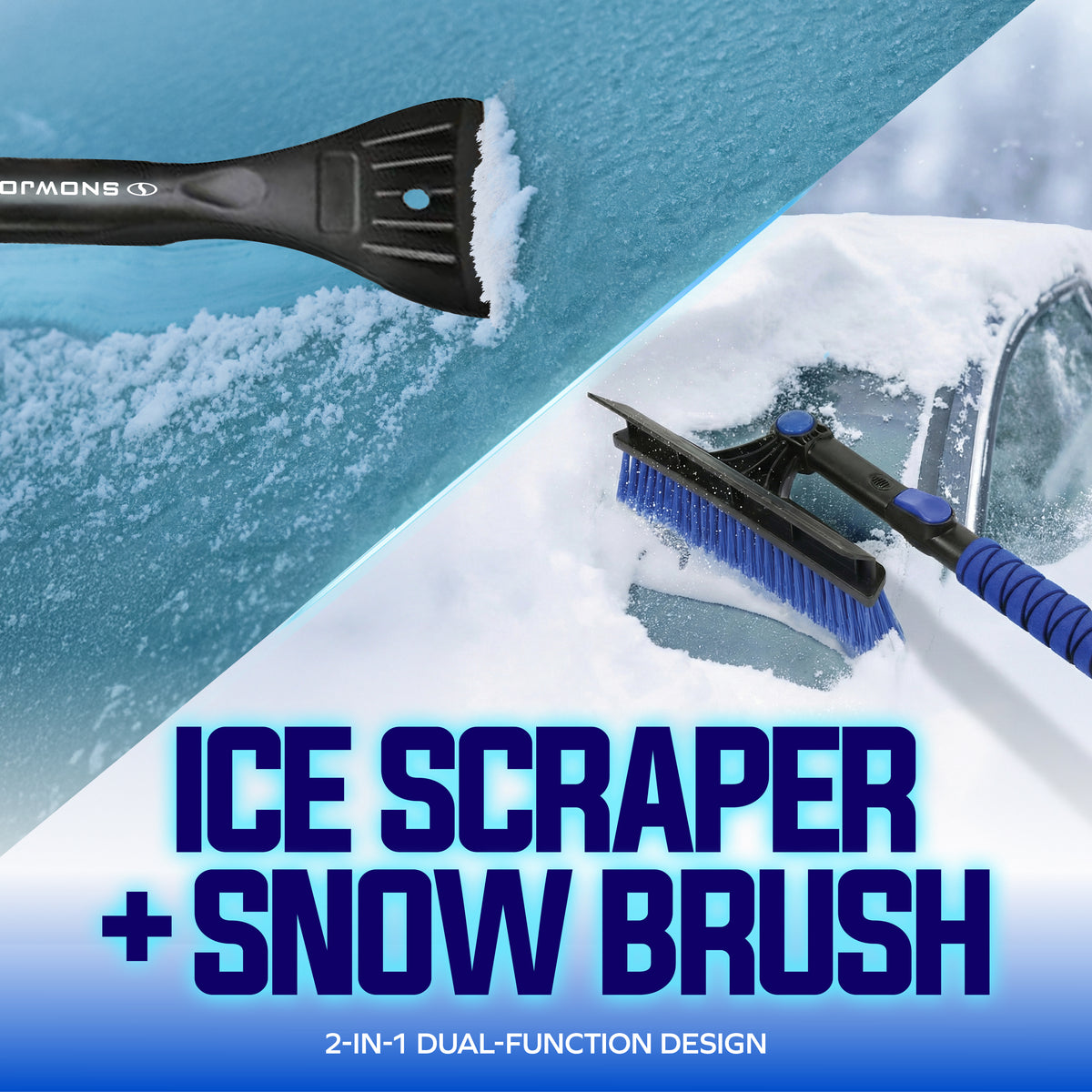 Snow Joe 45" Multi-Purpose Ice Scraper and Extendable Snow Brush, SJEG-SB45S (Used)