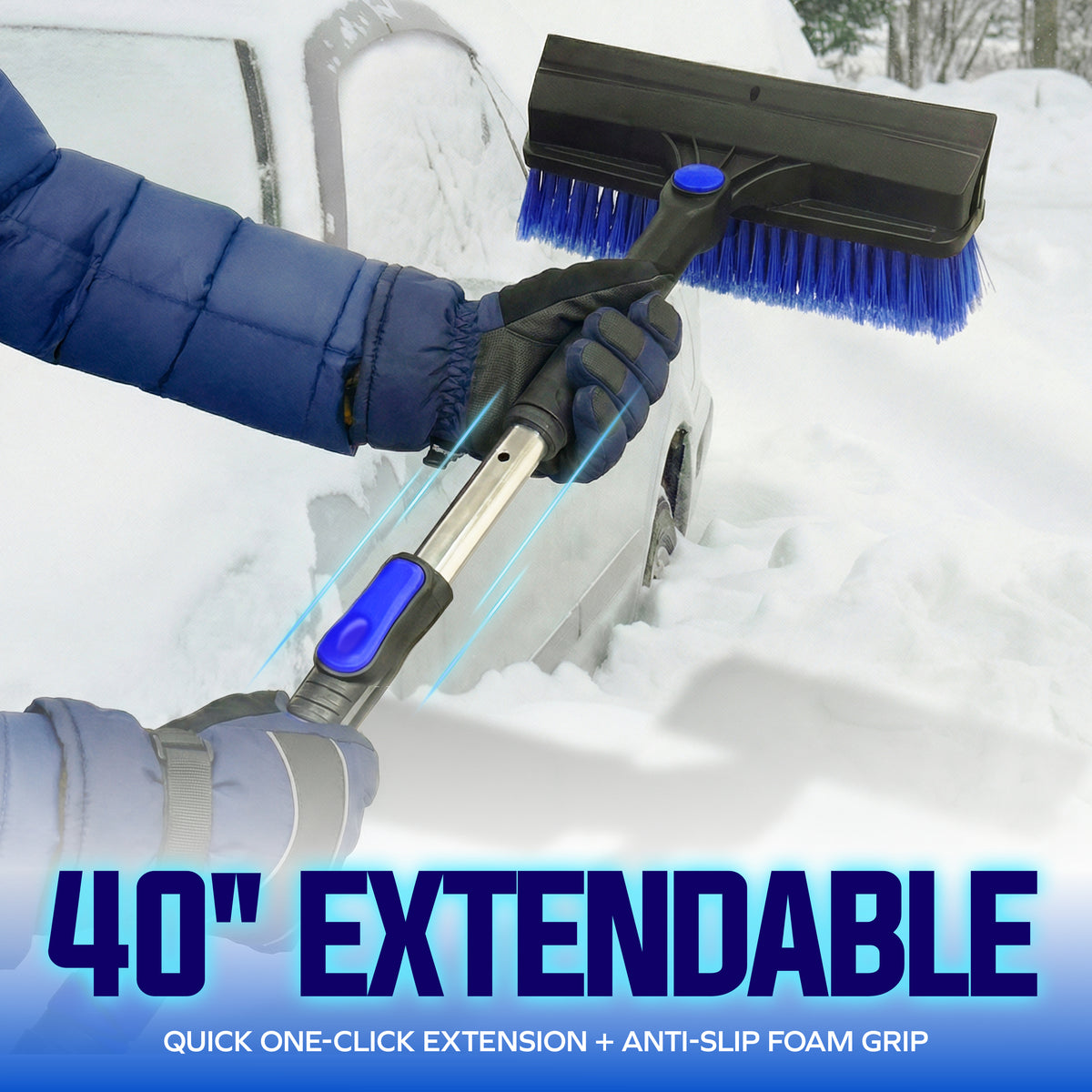 Snow Joe 45" Multi-Purpose Ice Scraper and Extendable Snow Brush (Open Box) - VMInnovations