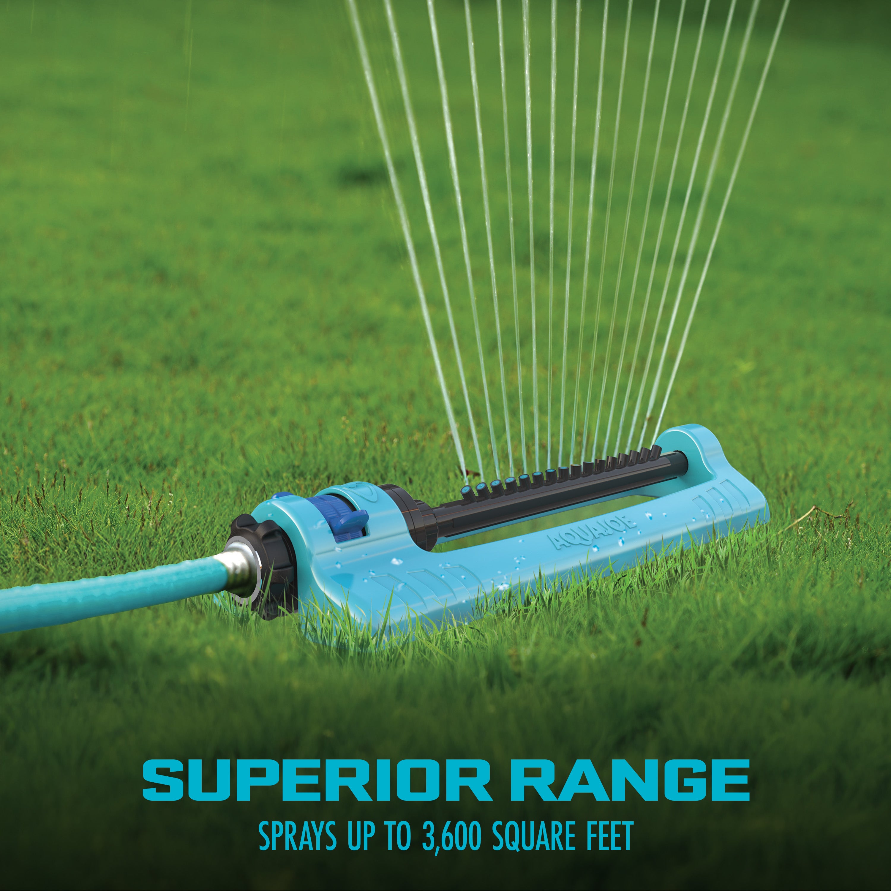 Aqua Joe Multi-Function Hose Nozzle with Smart Throttle & Oscillating Sprinkler