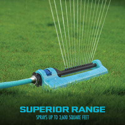 Aqua Joe Multi-Function Hose Nozzle with Smart Throttle & Oscillating Sprinkler