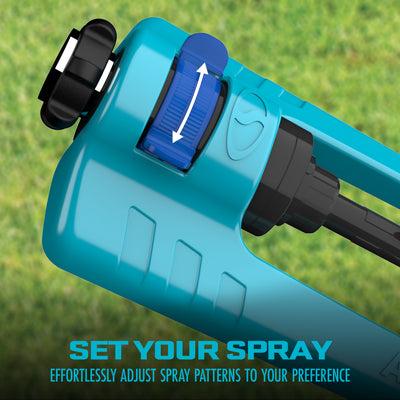 Aqua Joe Multi-Function Hose Nozzle with Smart Throttle & Oscillating Sprinkler