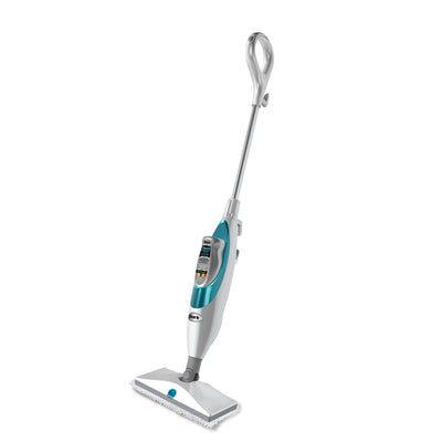 Shark SK410 Lightweight Steam and Spray Electric Floor Steamer Mop, White & Blue