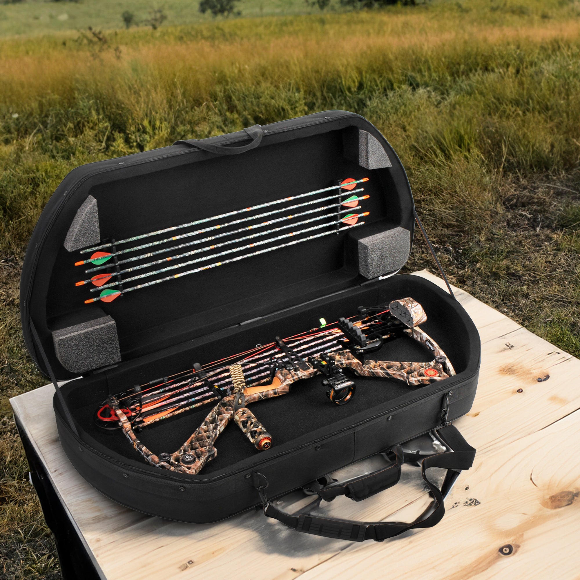 SKB Cases 2SKB-SC4120 Nylon Exterior Waterproof Hybrid Bow Utility Case, Black - VMInnovations