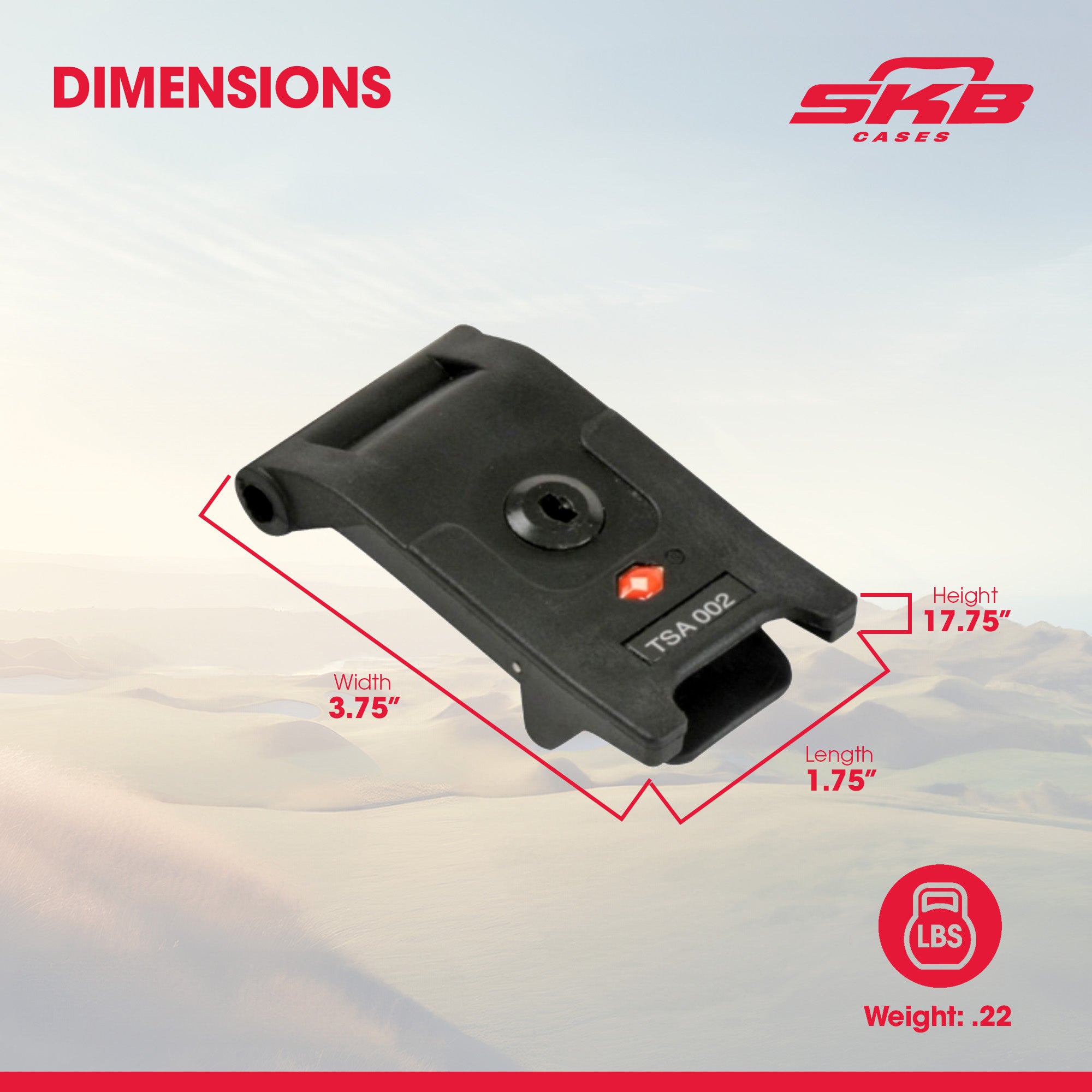 SKB TSA 2 Latch Kit for iSeries Cases, Travel Approved Lock Set with Keys & Pins - VMInnovations