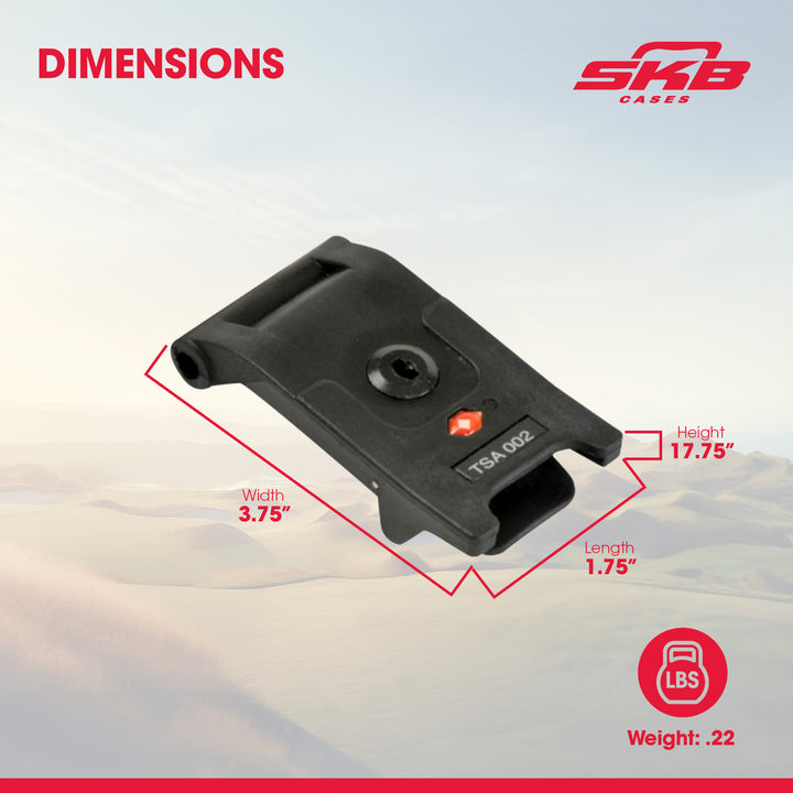 SKB TSA 2 Latch Kit for iSeries Cases, Travel Approved Lock Set with Keys & Pins
