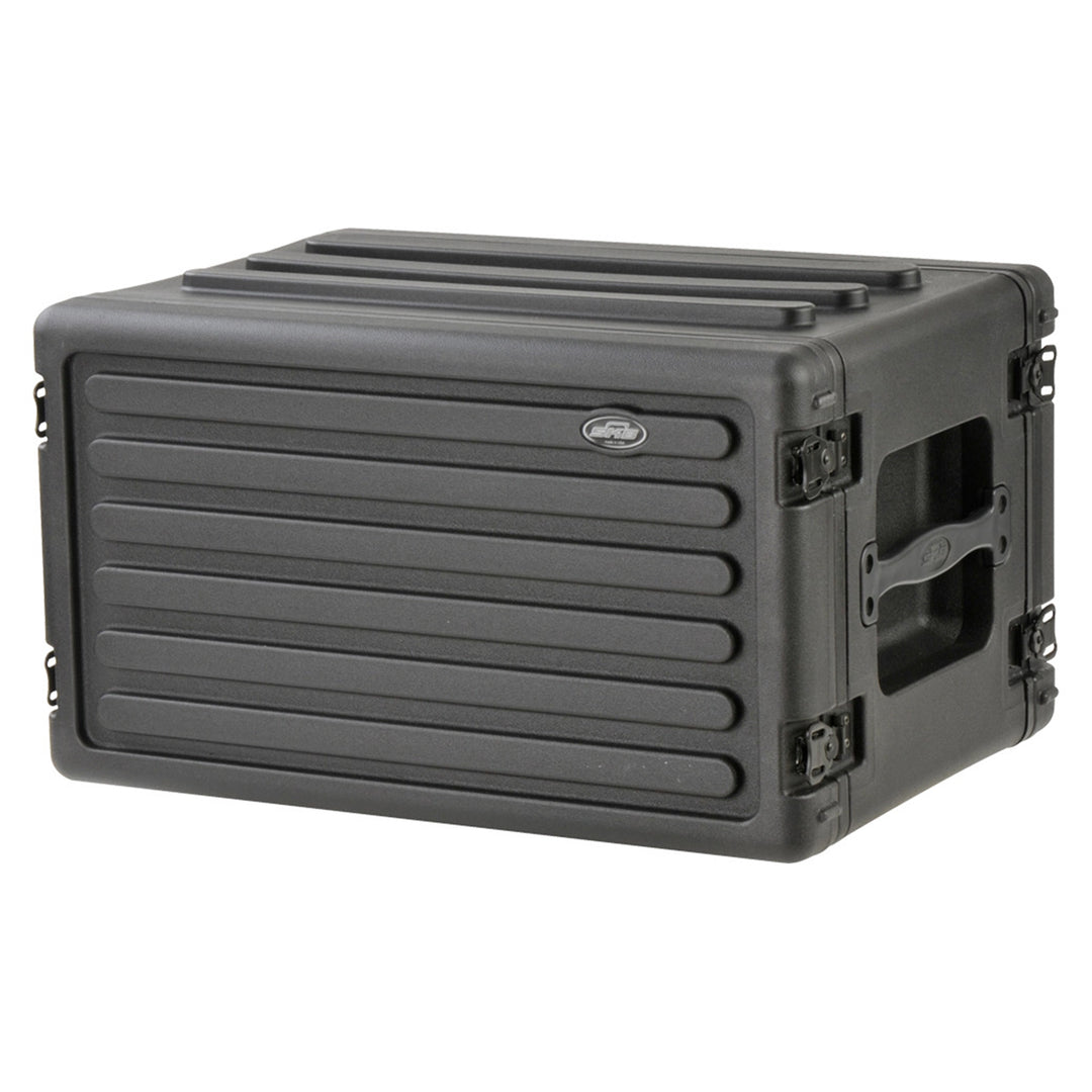 SKB 6U Shallow Roto Rack Case Gear Protector, Stackable, Waterproof, Black