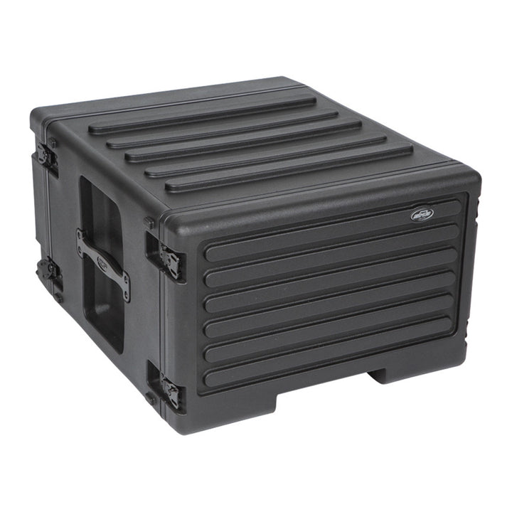 SKB 6U rSeries Rolling Rack with Integrated Back Wheels and 1-Touch Pull Handle