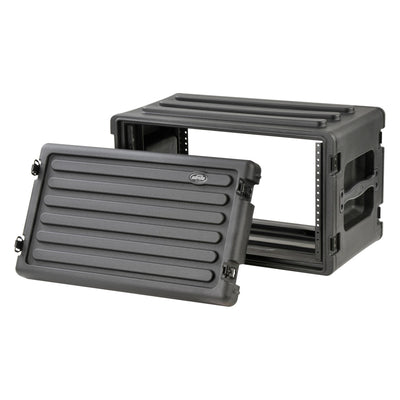 SKB 6U Shallow Roto Rack Case Gear Protector, Stackable, Waterproof, Black
