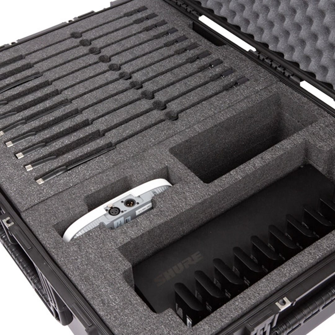 SKB iSeries Shure Microflex Hard Case, Waterproof Storage for Microphone Gear