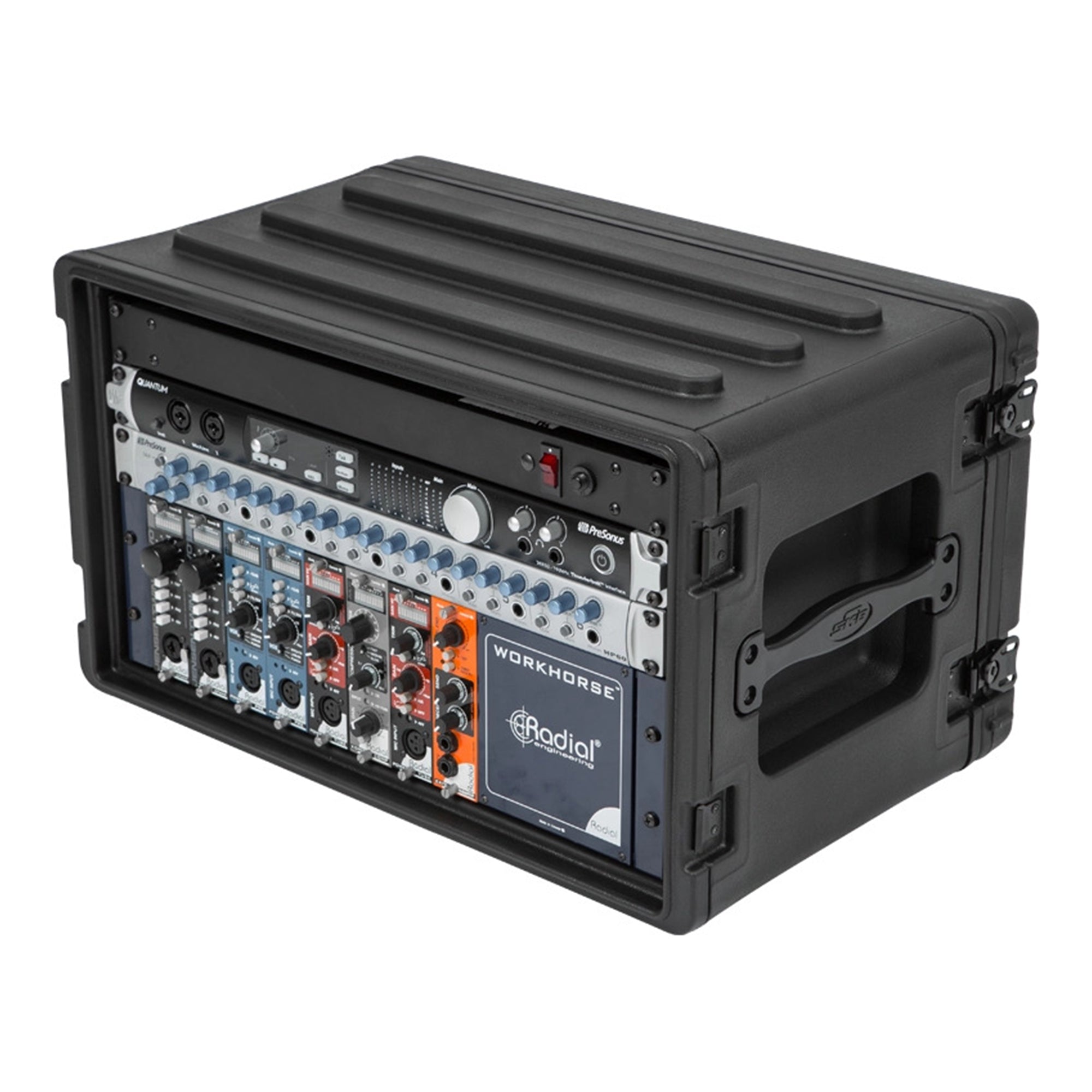 SKB 6U Shallow Roto Rack Case Gear Protector, Stackable, Waterproof (Open Box) - VMInnovations