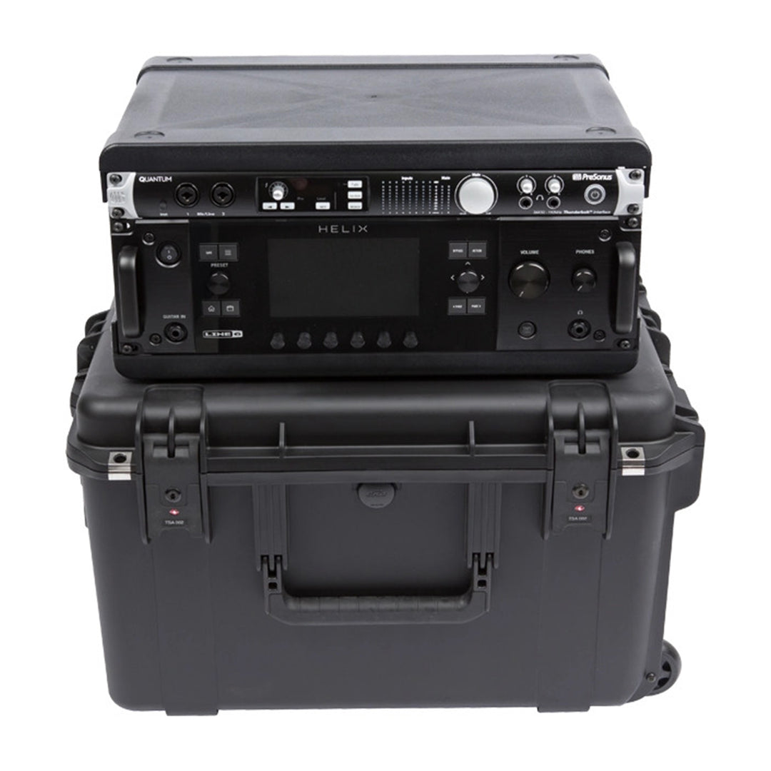 SKB 4U iSeries 13" Injection Molded Fly Rack with Built-In Wheels and Handle