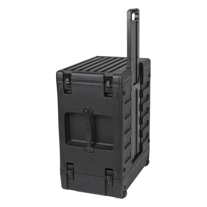 SKB 6U rSeries Rolling Rack with Integrated Back Wheels and 1-Touch Pull Handle