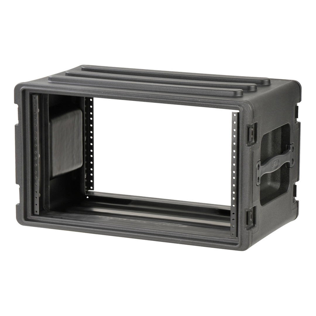 SKB 6U Shallow Roto Rack Case Gear Protector, Stackable, Waterproof, Black