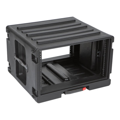 SKB 6U rSeries Rolling Rack with Integrated Back Wheels and 1-Touch Pull Handle - VMInnovations