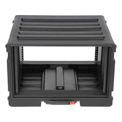 SKB 6U rSeries Rolling Rack with Integrated Back Wheels and 1-Touch Pull Handle - VMInnovations