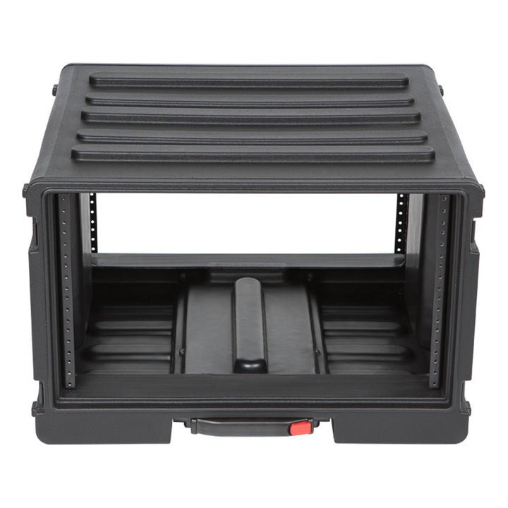 SKB 6U rSeries Rolling Rack with Integrated Back Wheels and 1-Touch Pull Handle