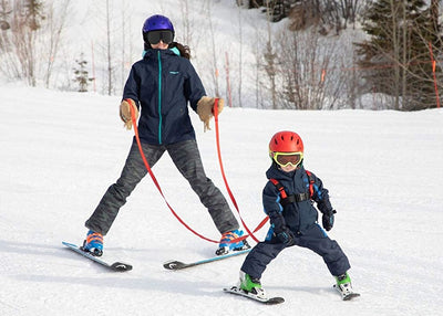 Lucky Bums Kids Ski Harness w/ Grip N' Guide Handle, 2 Leashes, & Backpack, Red