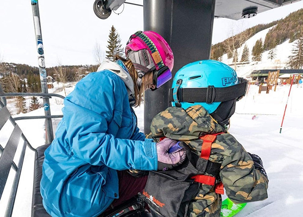 Lucky Bums Kids Ski Harness w/ Grip N' Guide, 2 Leashes, & Backpack (Open Box) - VMInnovations