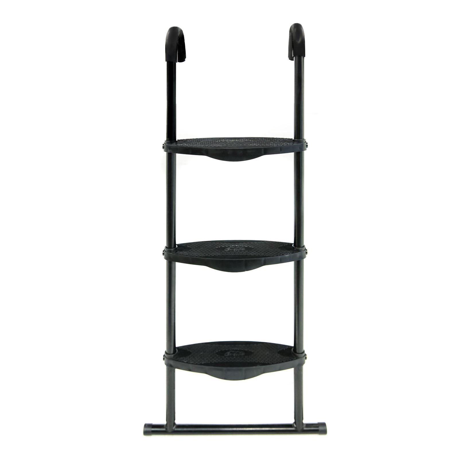 SkyBound 33 to 40 Inch 3 Step Powder Coated Trampoline Ladder, Black (Open Box)