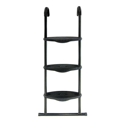 SkyBound 33 to 40 Inch 3 Step Powder Coated Trampoline Ladder, Black (Open Box)