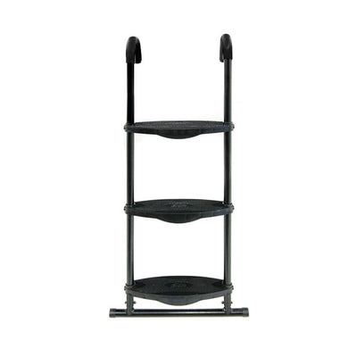 SkyBound 33 to 40 Inch 3 Step Powder Coated Trampoline Ladder, Black (Open Box)