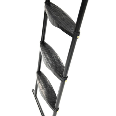SkyBound 33 to 40 Inch 3 Step Powder Coated Trampoline Ladder, Black (Open Box)