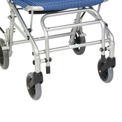 Drive Medical SL18 Super Light Foldable Wheeled Transport Chair with Carry Bag