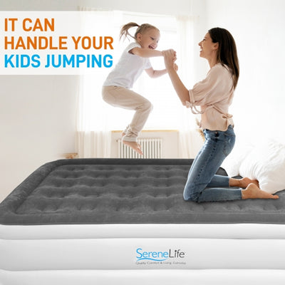 SereneLife Full Size Inflatable Premium Mattress w/ Internal Pump (Used)