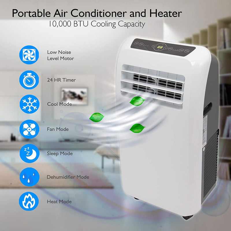 SereneLife 325 Square Feet 10000 BTU Air Conditioner/Heater w/ Remote (Damaged)