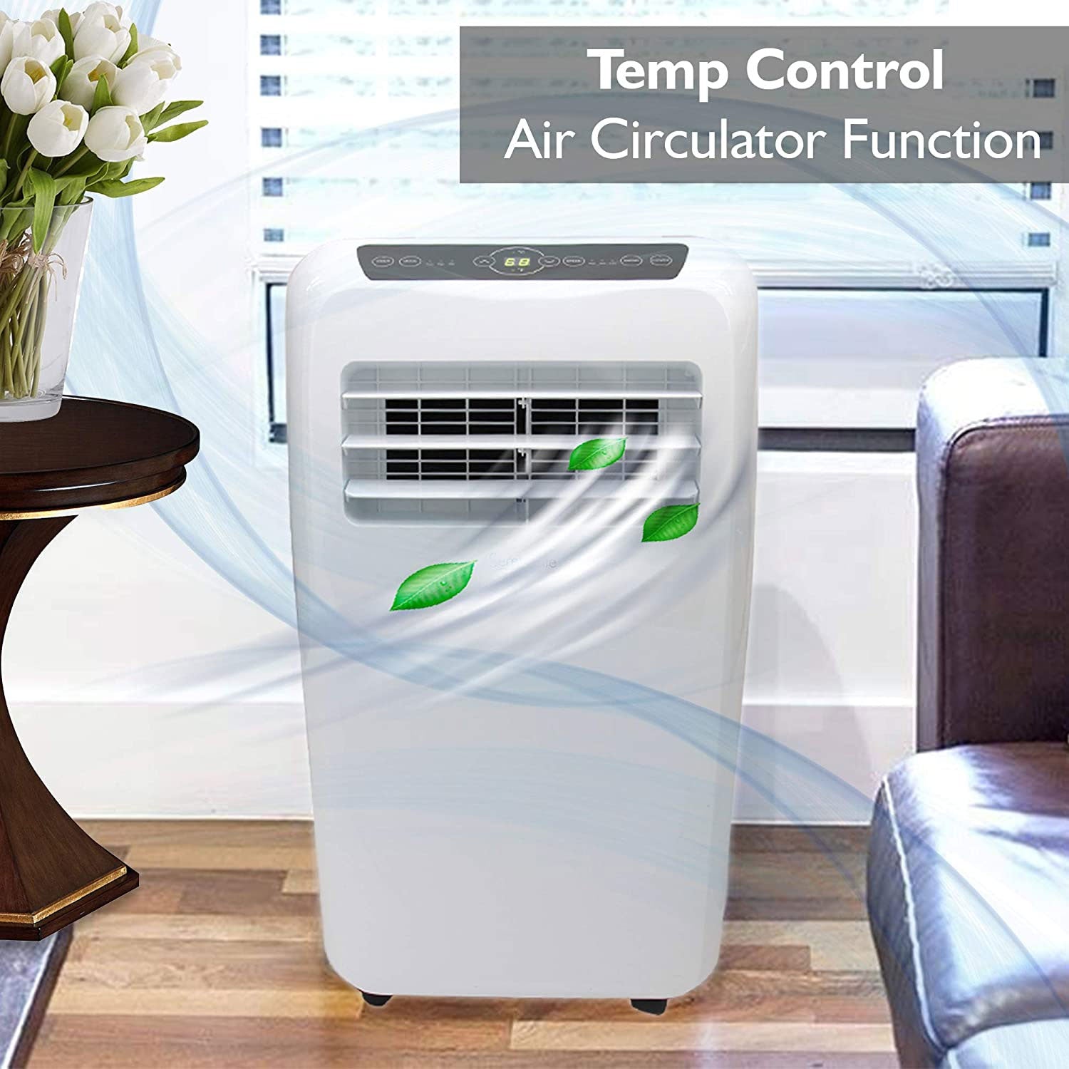SereneLife SLACHT108 325 Square Feet 10000 BTU Air Conditioner/Heater w/ Remote - VMInnovations