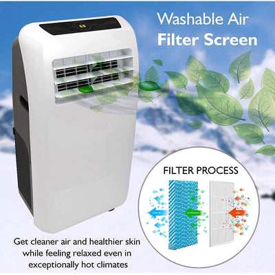SereneLife SLACHT108 325 Square Feet 10000 BTU Air Conditioner/Heater w/ Remote