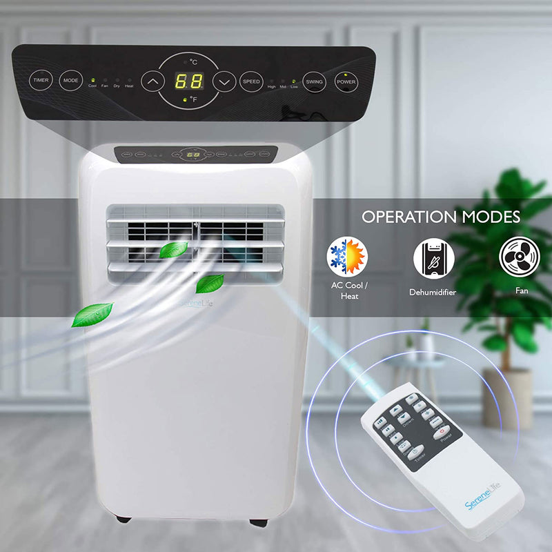 SereneLife 325 Square Feet 10000 BTU Air Conditioner/Heater w/ Remote (Open Box)