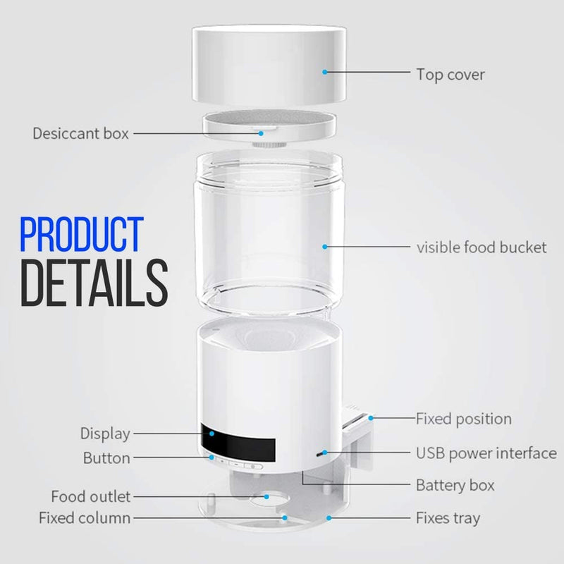 SereneLife Smart Digital Automatic Fish Food Dispenser for Fish Tanks (2 Pack)